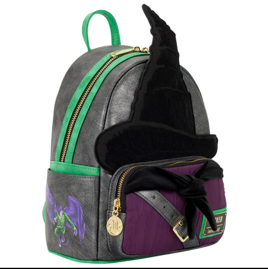 Loungefly Wicked Exclusive Elphaba Cosplay Mini Backpack Witch Bag